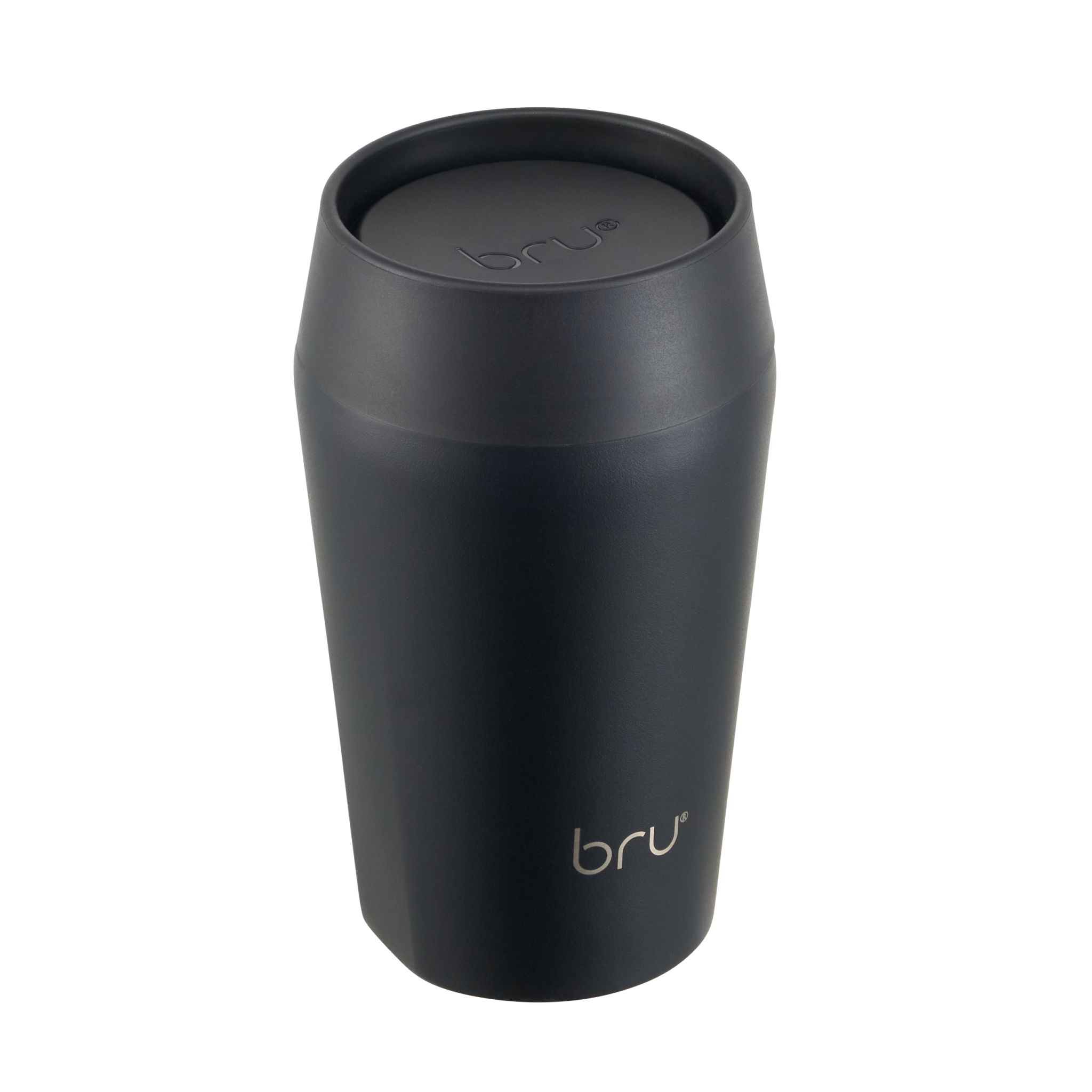 bru ceramic travel mug 8oz in black magic