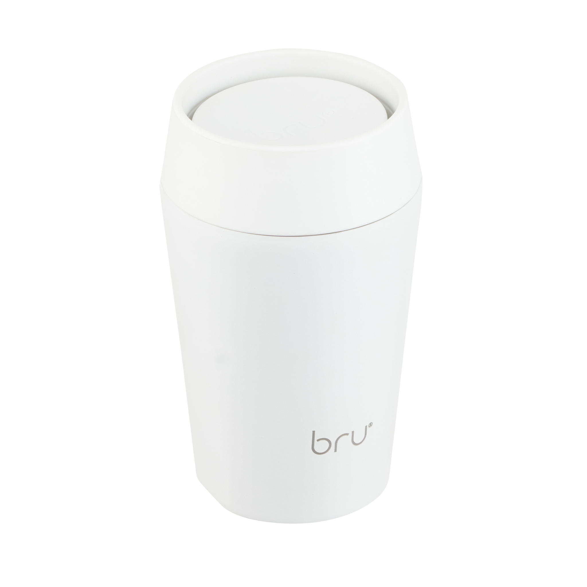 bru ceramic travel mug 8oz in siberia white