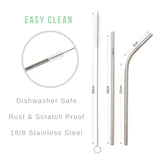 travel straws, best reusable straws, stainless steel straws uk, stainless steel drinking straws, cups with metal straws, reusable stainless steel straws